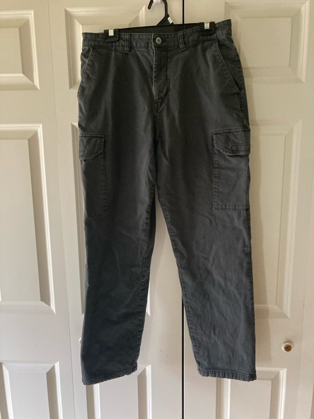 North Face 32w men’s gray flannel lined cargo pants work wear outdoors
